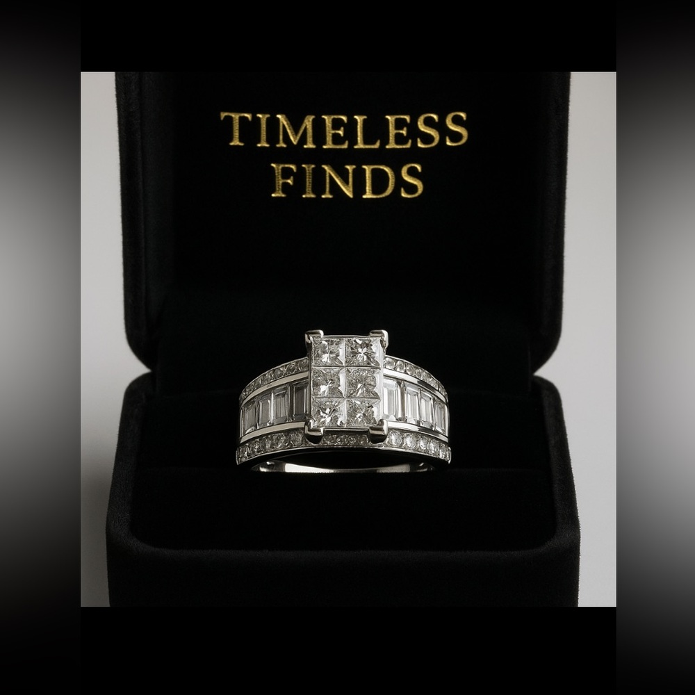 💍✨ Timeless 2.00ct Diamond Engagement Ring Set | 14K White Gold
